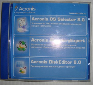 CD disk for PC Компьютерный диск Acronis 2002. . фото 2