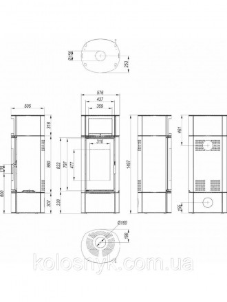 Свободностоящая дровяная печь DEFRO HOME ORBIS EXTENTO H из последней коллекции . . фото 3