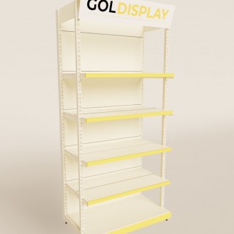 
Торговый стеллаж усиленный, белый 900
 Производит компания Goldisplay, усиленны. . фото 2
