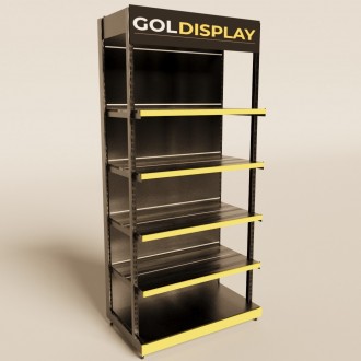 
Торговый стеллаж усиленный, черный 900
 Производит компания Goldisplay, усиленн. . фото 2