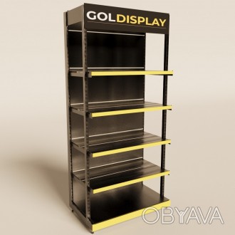 
Торговый стеллаж усиленный, черный 900
 Производит компания Goldisplay, усиленн. . фото 1