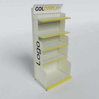 
Торговый стеллаж с боковинами, белый 900
 Компания Goldisplay специализируется . . фото 2