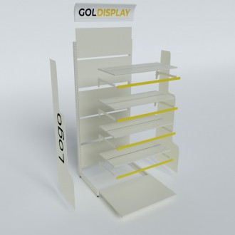 
Торговый стеллаж с боковинами, белый 900
 Компания Goldisplay специализируется . . фото 4
