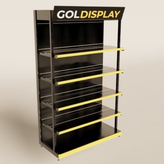 
Торговый стеллаж усиленный, черный 1200
 Производитель Goldisplay предлагает ра. . фото 2