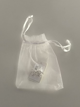 Женские сережки-гвоздики из стерлингового серебра 925 пробы с родиевым покрытием. . фото 8