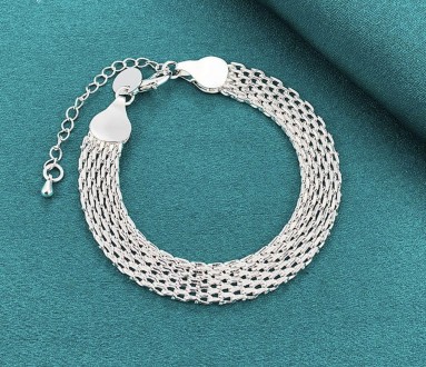 Женский браслет из стерлингового серебра 925 пробы с родиевым покрытием
Вес 5,23. . фото 5