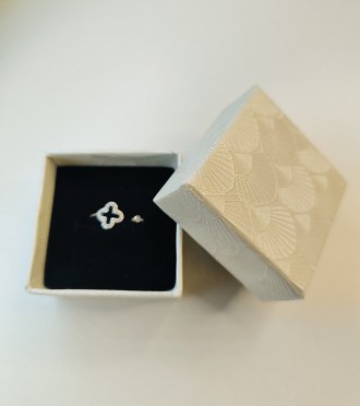 Регулируемое женское кольцо из стерлингового серебра с родиевым покрытием 925 пр. . фото 3
