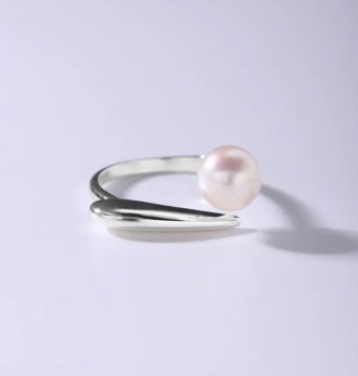 Регулируемое женское кольцо из стерлингового серебра с родиевым покрытием 925 пр. . фото 5