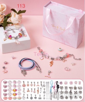 
Набор детской бижутерии N113 розовый, в подарочном пакете
Характеристики:
	цвет. . фото 1