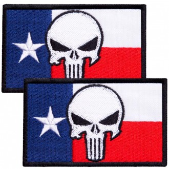 Шеврон на липучке "Флаг Техаса" – уникальная нашивка в виде символики американск. . фото 2
