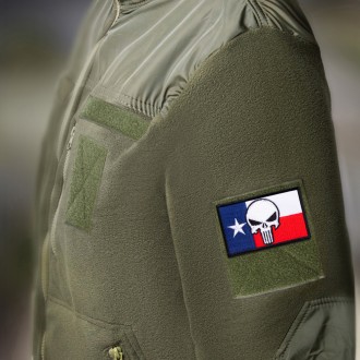 Шеврон на липучке "Флаг Техаса" – уникальная нашивка в виде символики американск. . фото 5