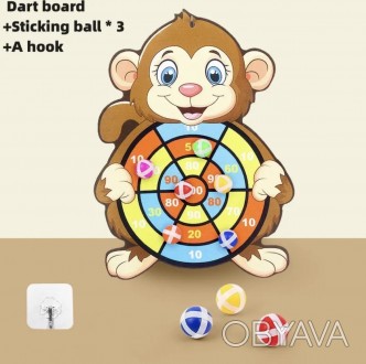 Дартс для дітей з липкими кульками "Мавпочка"
Характеристики:
Країна виробник: К. . фото 1