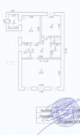 ул. Харьковская, кирпич, 1990 год, площадь 67 м.кв., 2 комнаты раздельные, 36 м,. Індустріальний. фото 3