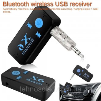Бездротовий адаптер Bluetooth BT-X6 audio adapter в машину передавач AUX для муз. . фото 2