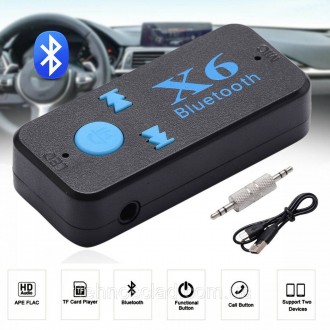 Бездротовий адаптер Bluetooth BT-X6 audio adapter в машину передавач AUX для муз. . фото 6