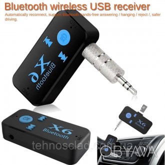 Бездротовий адаптер Bluetooth BT-X6 audio adapter в машину передавач AUX для муз. . фото 1