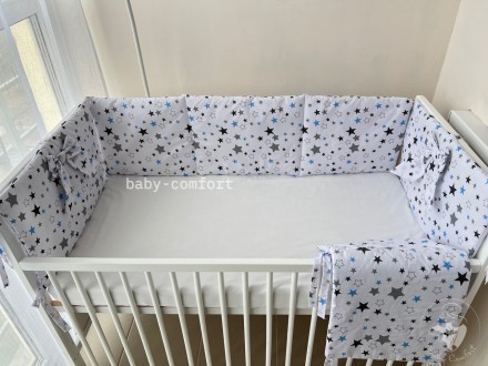 Бортик у дитяче ліжечко буде чудовим захистом від ударів для малюка. Пошитий із . . фото 4