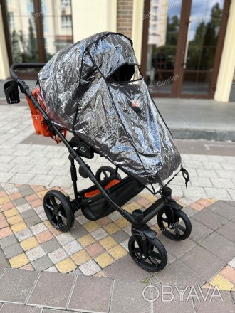 Дождевик универсальный на детскую коляску защитит от дождя малыша и сохранит кол. . фото 1