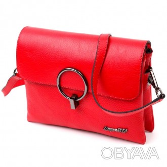 Стильна, якісна невелика червона сумка, клатч із натуральної фактурної шкіри. Ак. . фото 1