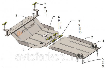 Защита двигателя для автомобиля:
Iveco Daily 6 euro 5 (2014-) Кольчуга
Защищает . . фото 6