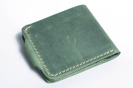 Якісний гаманець зелений, жіноче портмоне кежуал casual із міцної натуральної шк. . фото 5