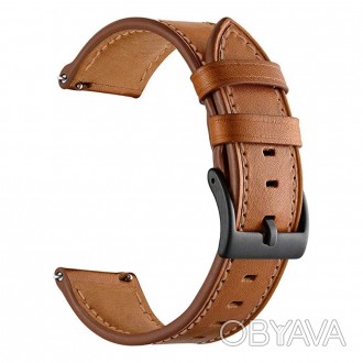 Ремешок кожаный для часов 22 мм - это качественный кожаный ремешок с пряжкой-зас. . фото 1
