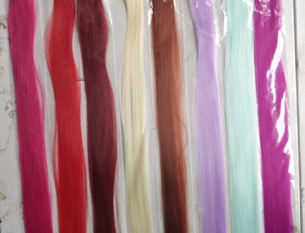 Канекалон на шпильці 
 Пряди волосся однотонні насичених кольорів ідеально підхо. . фото 9