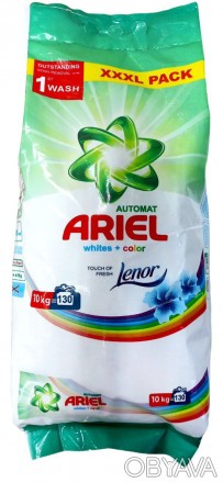 
Порошок для прання Ariel Whites and color + Lenor, 10 кг, 130 прань - це високо. . фото 1