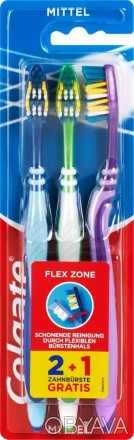 
Зубна щітка Colgate FLEX ZONE mittel 2+1шт, виробництва Нідерланди, є практични. . фото 1