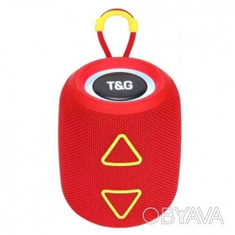 Bluetooth-колонка TG655 з RGB ПІДСВІТКАМ, speakerphone, радіо, red. . фото 1