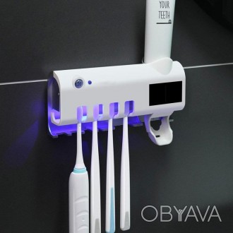 ОписДіспенсер для зубної пасти та щіток автоматичний Toothbrush sterilizer, УФ-с. . фото 1