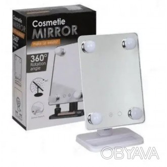Зеркало Cosmetie mirror 360 Rotation Angel с подсветкой для макияжа SZK-8 (20). . фото 1