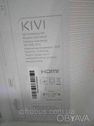 Телевізор Kivi 43U790LW
Основні характеристики:
Діагональ екрана — 43"
Підтримка. . фото 1