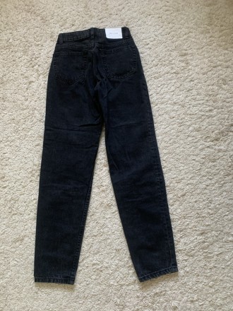 Жіночі джинси мом. Розмір XXS. Стан ідеальний, майже нові. Колір чорний. Довжина. . фото 3