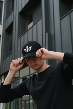 
 
 Кепка Adidas чорна (логотип білого кольору):
- Універсальний розмір (регулює. . фото 8