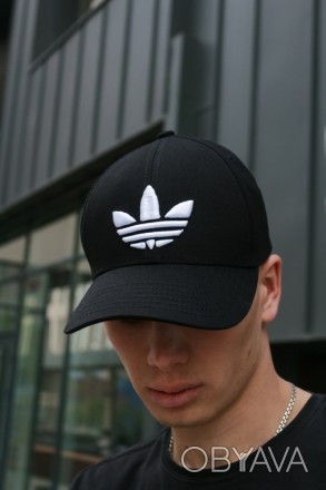 
 
 Кепка Adidas чорна (логотип білого кольору):
- Універсальний розмір (регулює. . фото 1