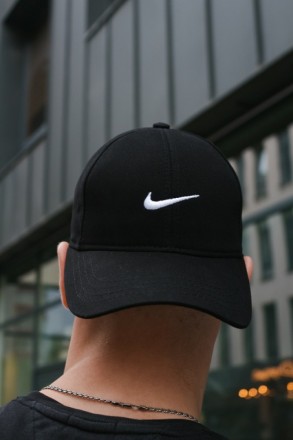 
 
 Кепка Nike чорна (логотип білого кольору):
- Універсальний розмір (регулюєть. . фото 5