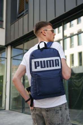 
 
 Рюкзак городской спортивный синий Puma:
- Размер рюкзака 46 см х 30 см х 13 . . фото 2