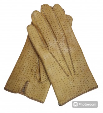 Женские, кожаные перчатки, ширина-8.5см, длина-22см, средний палец-8.5см, флисов. . фото 2