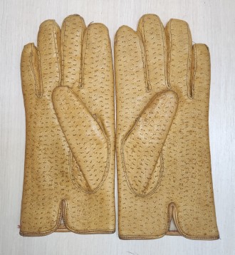 Женские, кожаные перчатки, ширина-8.5см, длина-22см, средний палец-8.5см, флисов. . фото 5