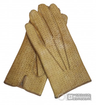 Женские, кожаные перчатки, ширина-8.5см, длина-22см, средний палец-8.5см, флисов. . фото 1