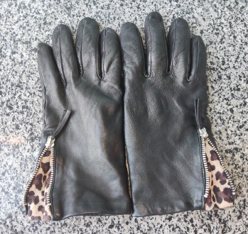 Кожаные перчатки John Lewis, размер-М, ширина-8.5см, длина-22см, средний палец-8. . фото 4