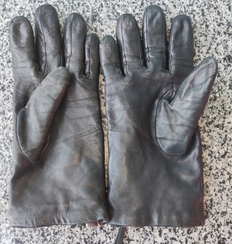 Кожаные перчатки John Lewis, размер-М, ширина-8.5см, длина-22см, средний палец-8. . фото 6