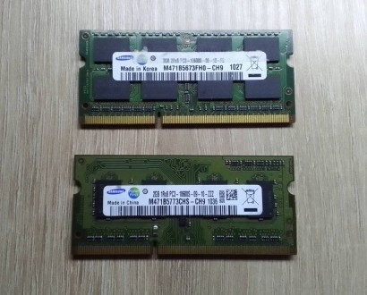 Оперативна пам'ять: Samsung - DDR3 2GB / PC3-10600S / 1RX8 
2 планки по 2 . . фото 2