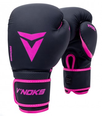 
Боксерські рукавички V`Noks Ultima Black Fuxia Рукавички виготовлені в комбінац. . фото 2