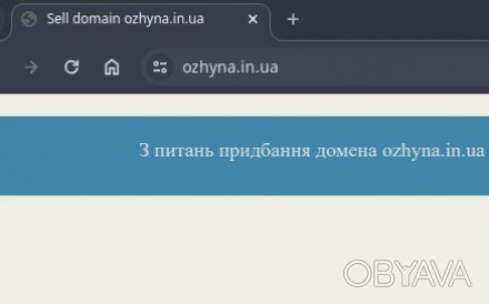 Продам доменне ім'я ozhyna.in.ua. Домену 8 років, позитивний рейтинг.. . фото 1