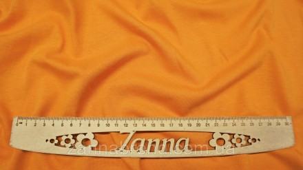  Ткань плотный стрейч-кулир (Супрем) цвет желто-оранжевый - легкое, мягкое, проч. . фото 4