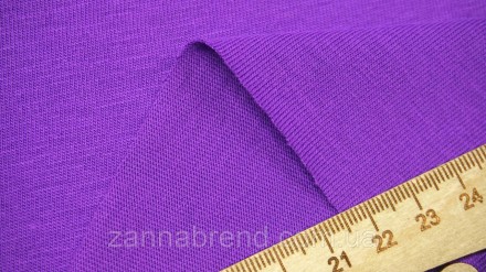  Ткань стрейч-кулир (Супрем) цвет фиолетовый - легкое, мягкое, прочное, эластичн. . фото 3