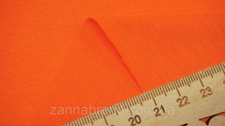  Ткань стрейч-кулир (Супрем) цвет оранжевый - легкое, мягкое, прочное, эластично. . фото 3