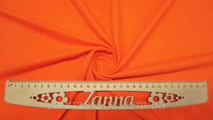  Ткань стрейч-кулир (Супрем) цвет оранжевый - легкое, мягкое, прочное, эластично. . фото 2